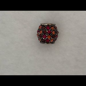 Brighton Crystal  Voyage Bead, Red/Orange